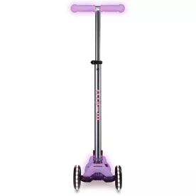 Самокат детский Micro Maxi Deluxe Glow LED 3-колесный Purple