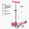 Самокат для девочки Micro Mini Deluxe Fairy Glitter LED Pink