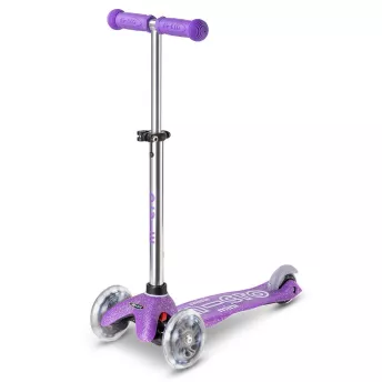 Триколісний самокат Micro Mini Deluxe Fairy Glitter LED Purple