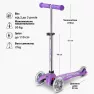 Самокат трехколесный Micro Mini Deluxe Fairy Glitter LED Purple