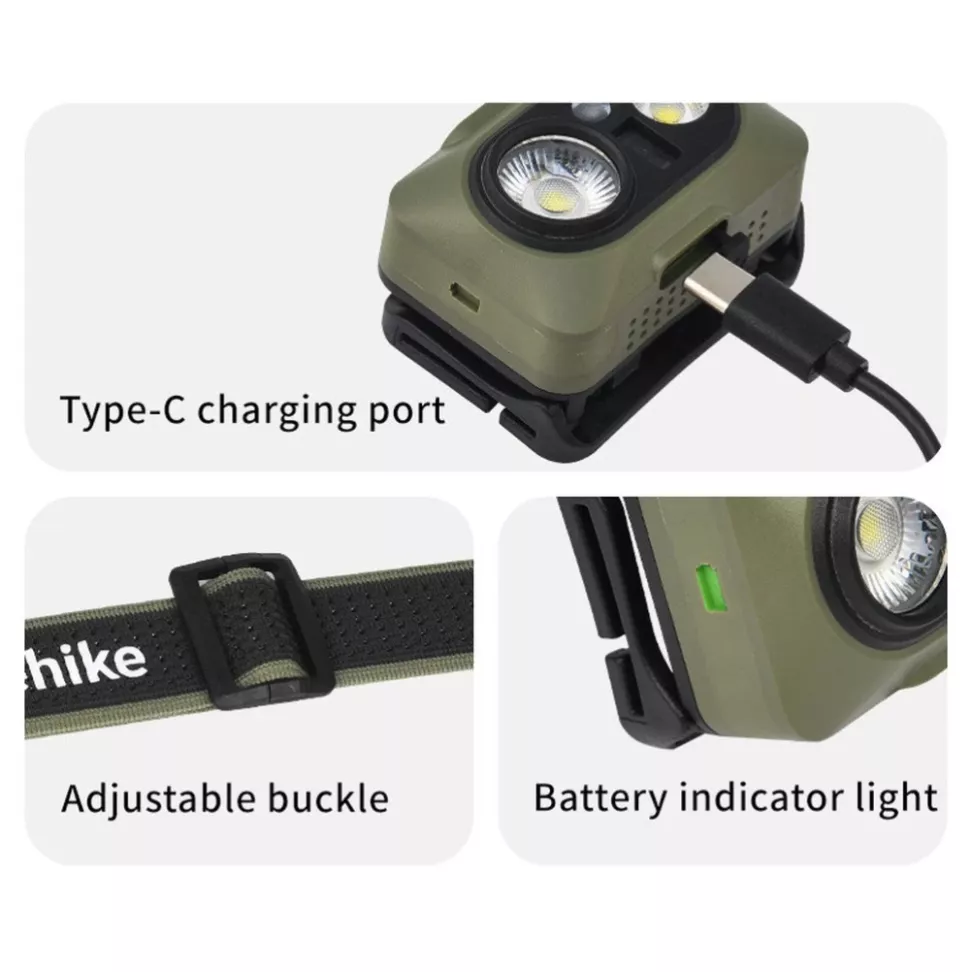 Фонарь налобный Naturehike CNK2450ZM010, зеленый