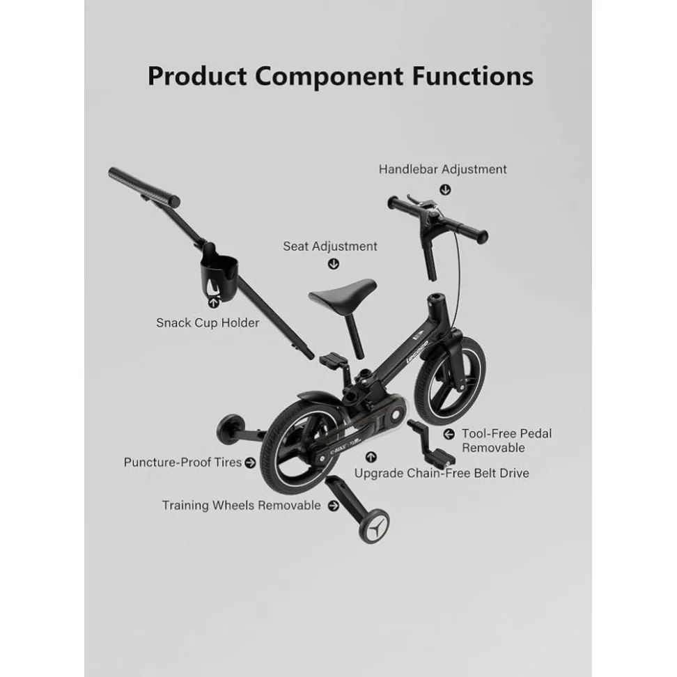 Велосипед трансформер 6in1 Lecoco Strider black