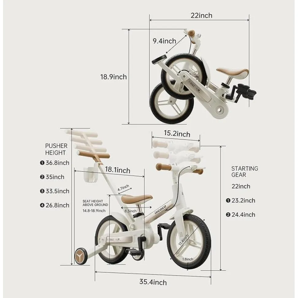Велосипед трансформер 6in1 Lecoco Strider white