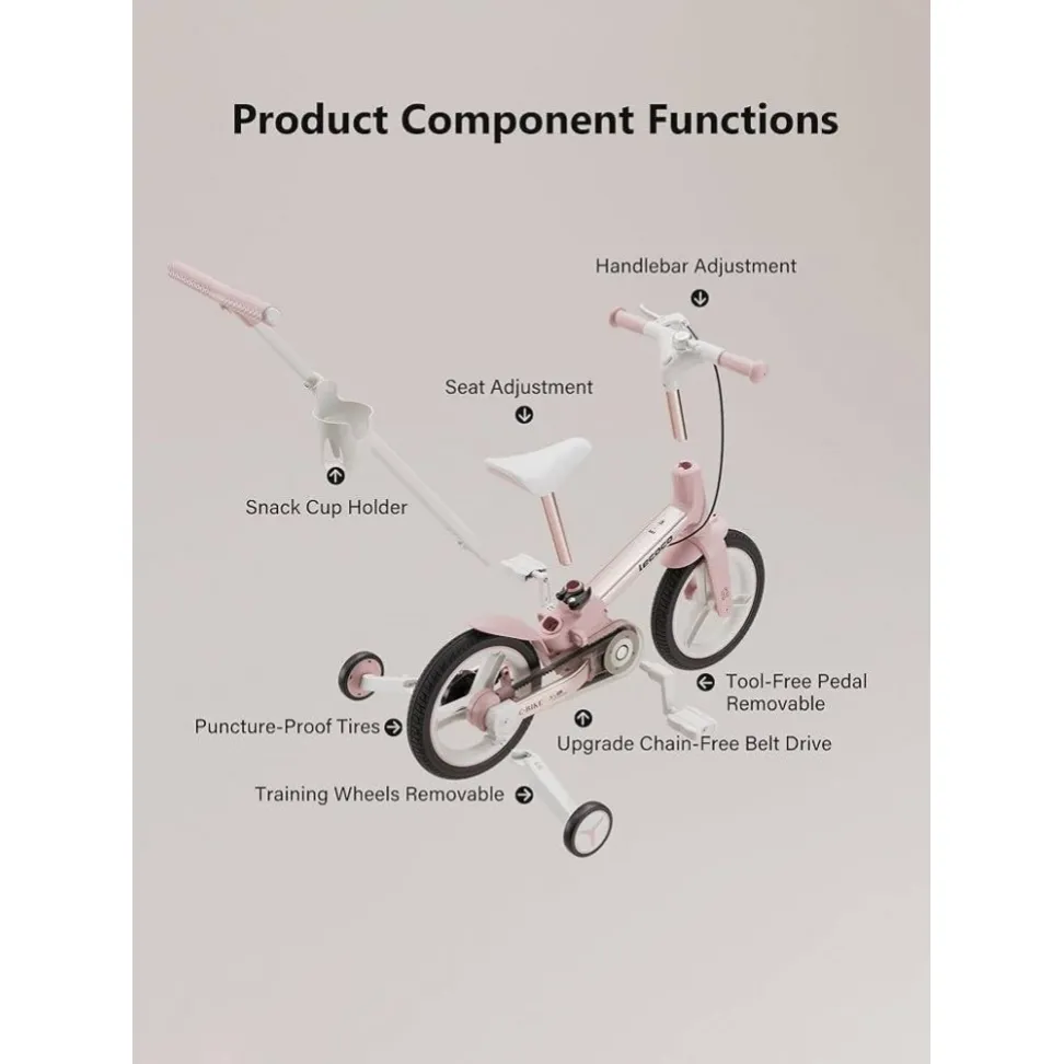 Велосипед трансформер 6in1 Lecoco Strider pink