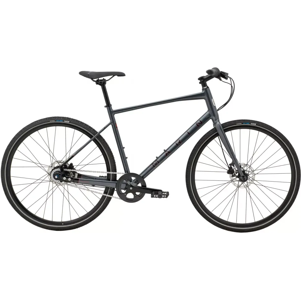 Велосипед 28" Marin Presidio 2 рама - S 2025 Gloss Charcoal/Black/Black Red