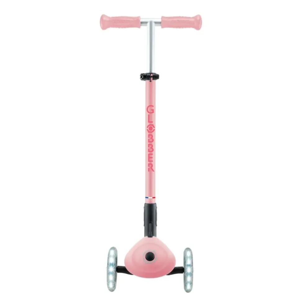 Самокат GLOBBER серии ELITE LIGHTS, пастельно-розовый, подсветочные колеса, 50кг, 3+