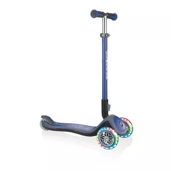 Самокат GLOBBER серії ELITE DELUXE синій, колеса з підсвіткою, 50кг, 3+, 3 колеса