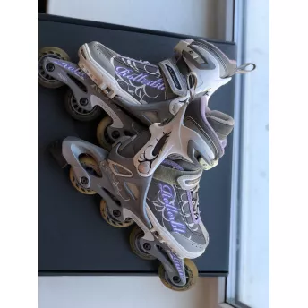 Б/У Дитячі ролики  Rollerblade Spitfire для дівчинки сіро-фіолетовий