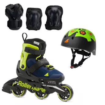 Дитячі ролики Rollerblade Microblade 3 WD Blue-Lime 3в1