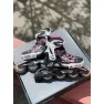 Б/У Детские ролики Rollerblade Spitfire для девочки черные с розовыми вставками