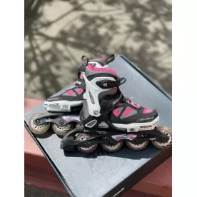 Б/У Детские ролики Rollerblade Spitfire для девочки чорно-розовый