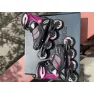 Б/У Детские ролики Rollerblade Spitfire для девочки чорно-розовые-серые