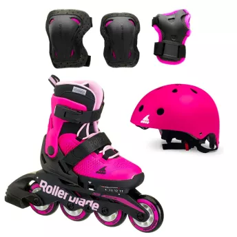 Дитячі ролики Rollerblade Microblade G з комплектом захисту 3в1