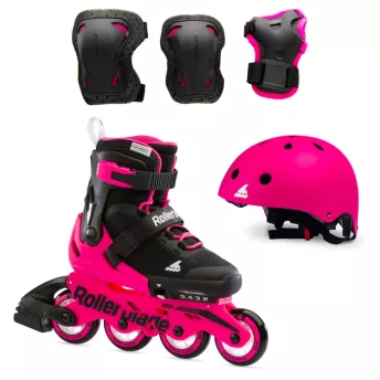 Дитячі ролики Rollerblade Microblade G 2024 з комплектом захисту 3в1
