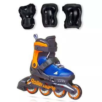Ролики Помаранчеві Rollerblade Microblade 2022 з комплектом захисту 2в1