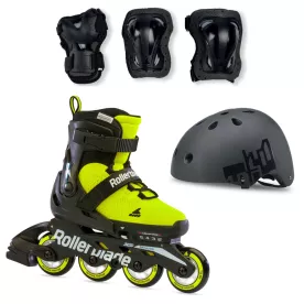 Детские ролики Rollerblade Microblade 2021 с комплектом защиты 3в1