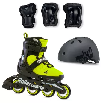 Дитячі ролики Rollerblade Microblade  2021 з комплектом захисту 3в1
