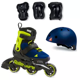 Детские ролики Rollerblade Microblade 2024 с комплектом защиты 3в1