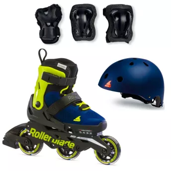 Дитячі ролики Rollerblade Microblade 2024 з комплектом захисту 3в1