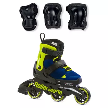 Ролики Салатові Rollerblade Microblade 2024 з комплектом захисту 2в1