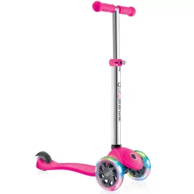 Детский самокат Globber Primo Lights Pink (2+ лет) Розовый