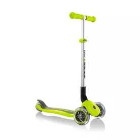 Детский самокат Globber Primo Foldable Lights Green (3+ лет)