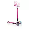 Детский самокат Globber Fold Up Lights Elite Prime (4+ лет) Розовый