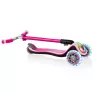 Детский самокат Globber Fold Up Lights Elite Prime (4+ лет) Розовый