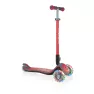 Самокат GLOBBER серии ELITE DELUXE красный, колеса с подсветкой, 50кг, 3+, 3 колеса