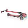 Самокат GLOBBER серии ELITE DELUXE красный, колеса с подсветкой, 50кг, 3+, 3 колеса