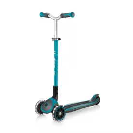 Самокат GLOBBER серии MASTER LIGHTS бирюзовый, колеса с подсветкой, 50кг, 4+