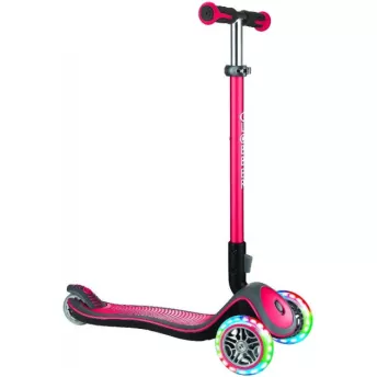 Самокат GLOBBER серії ELITE DELUXE рожевий, колеса з підсвіткою, 50кг, 3+, 3 колеса