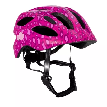 Шолом дитячий Crazy Safety із ліхтариком Pink