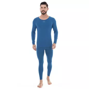 Мужское шерстяное термобелье Level WOOL LONG TIGHTS Синий