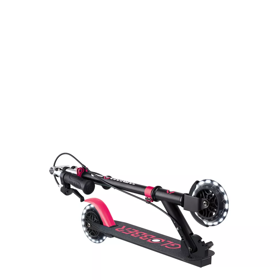 Самокат дитячий GLOBBER FLOW ELEMENT JUNIOR LIGHTS 2025 Black-Pink 3+