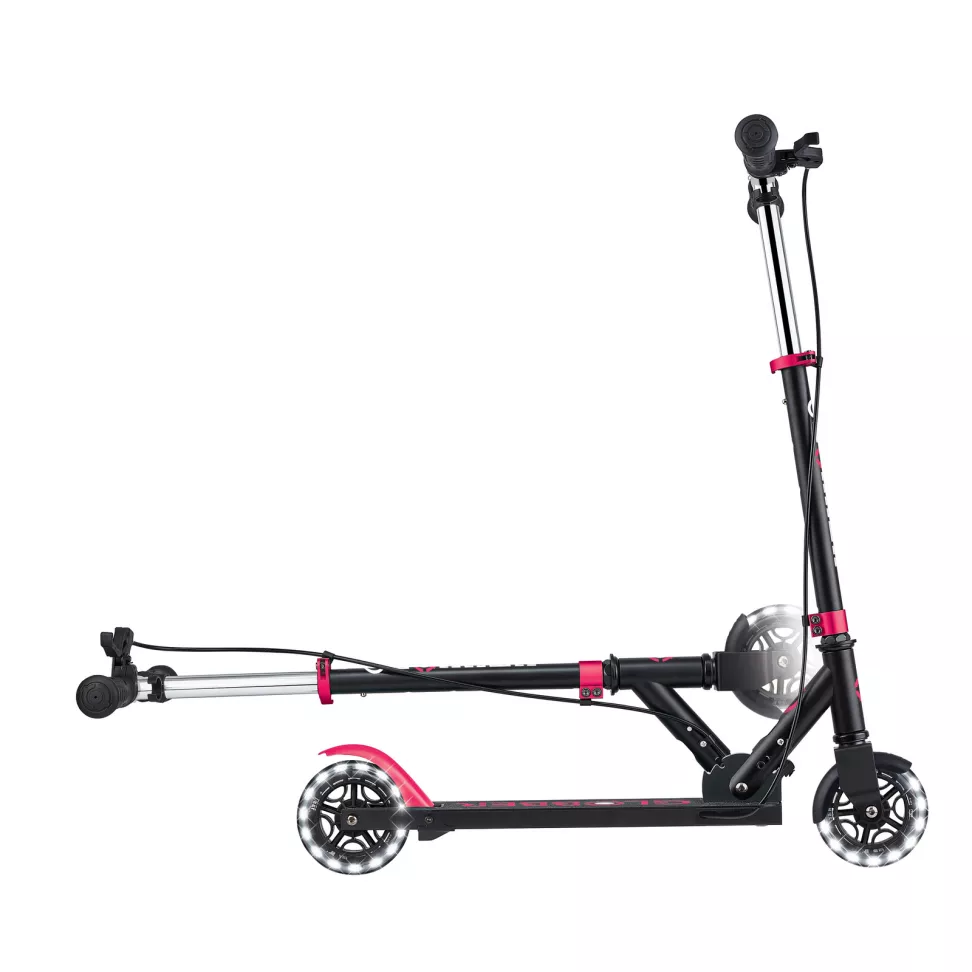 Самокат дитячий GLOBBER FLOW ELEMENT JUNIOR LIGHTS 2025 Black-Pink 3+