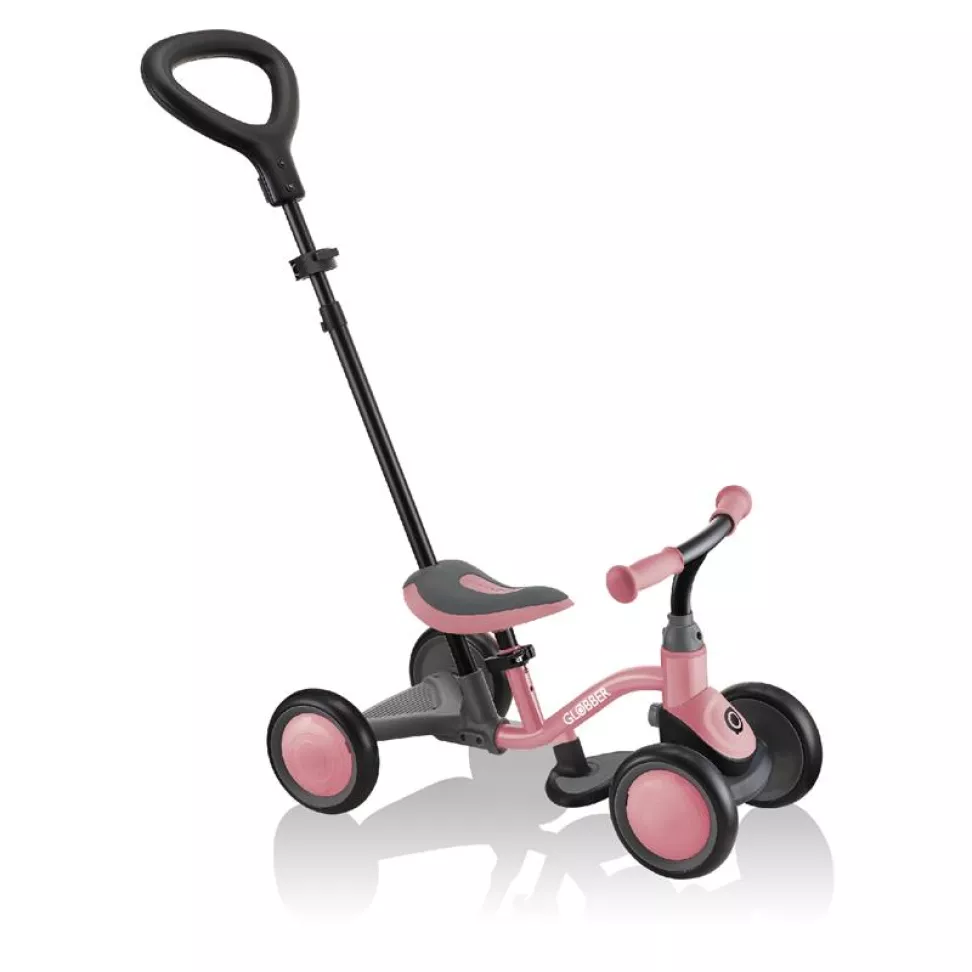 Беговел детский GLOBBER LEARNING BIKE 3-в-1 DELUXE, розовый, до 20 кг, 4 колеса
