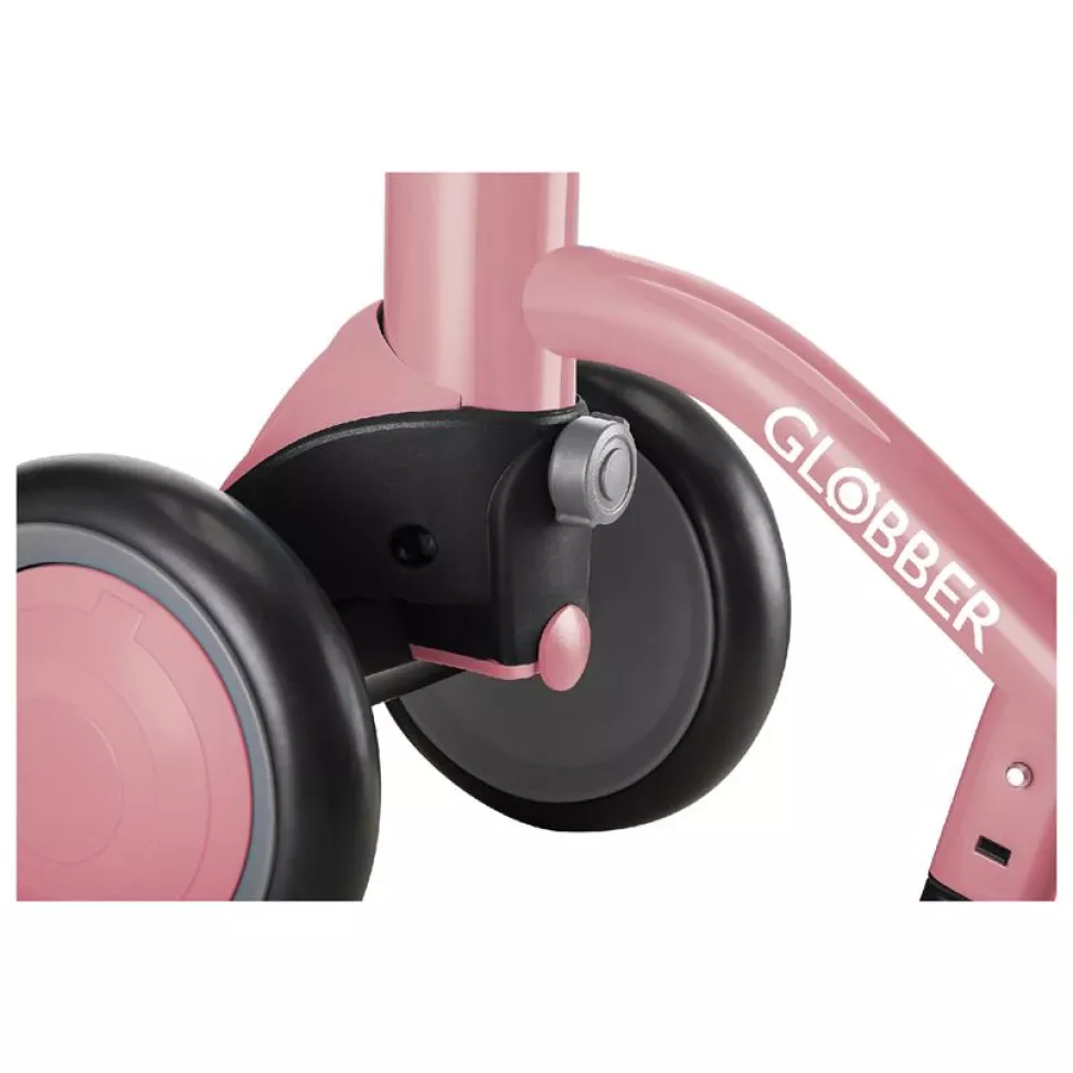 Беговел детский GLOBBER LEARNING BIKE 3-в-1 DELUXE, розовый, до 20 кг, 4 колеса