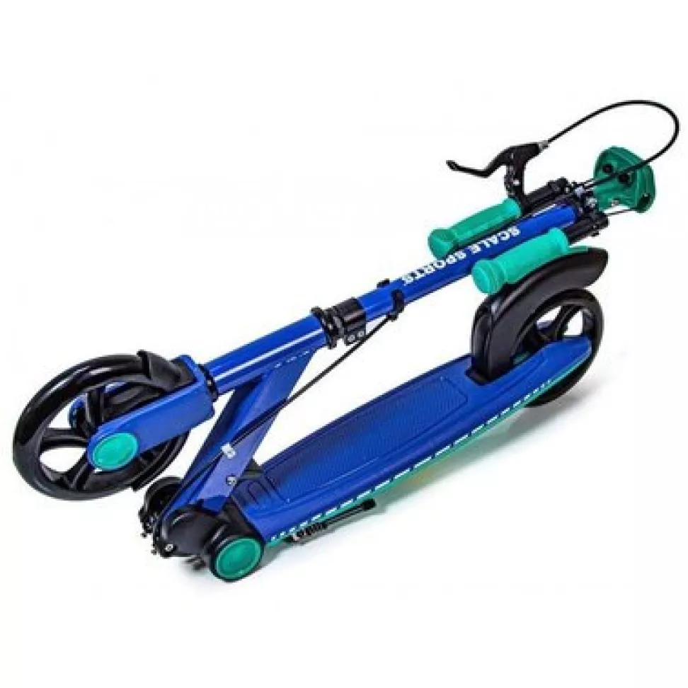 Самокат двухколесный Scale Sports SS-19 Синий Ручной тормоз