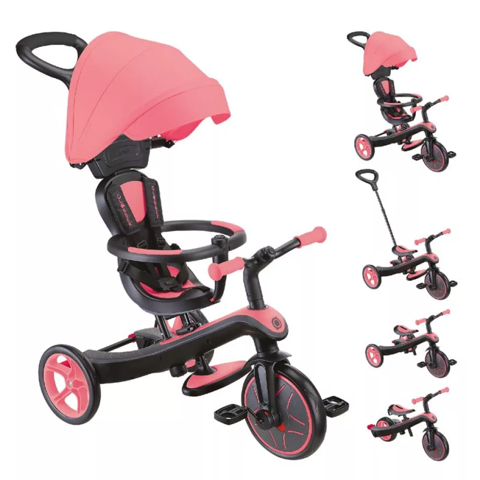 Велосипед дитячий GLOBBER EXPLORER TRIKE 4в1, рожевий, до 20кг, 3 колеса