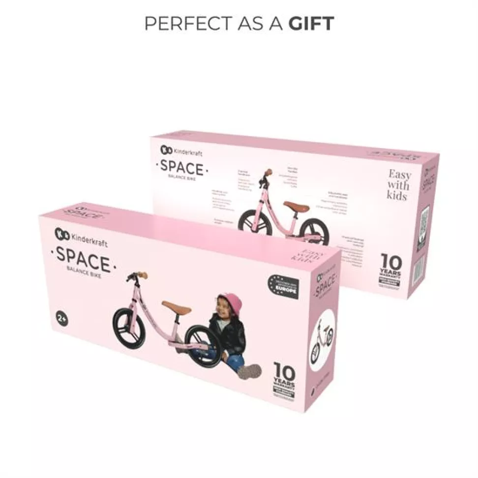 Беговел Kinderkraft Space 12" темно-розовый (KRSPAC23PNK0000)