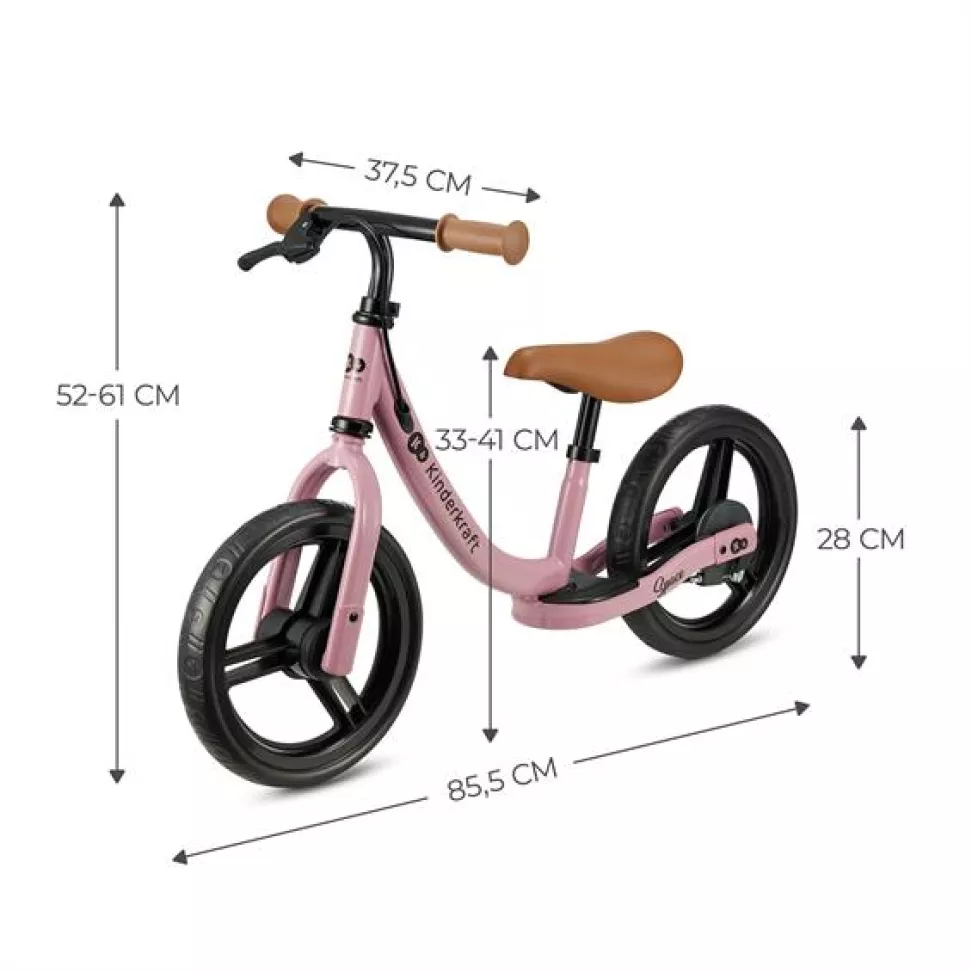 Беговел Kinderkraft Space 12" темно-розовый (KRSPAC23PNK0000)