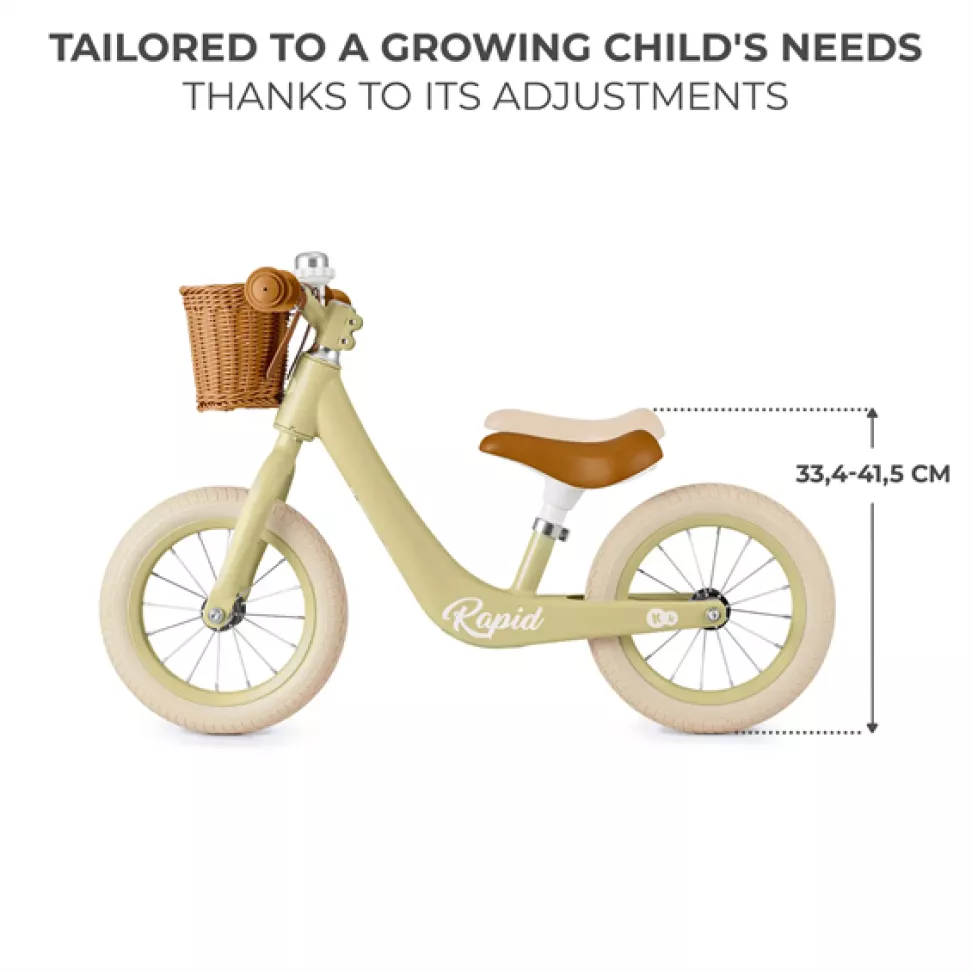 Беговел Kinderkraft Rapid 2, 12" зеленая савана (KRRAPI02GRE0000)