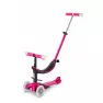 Самокат с сиденьем Micro Mini 2grow Magic LED Pink 3в1