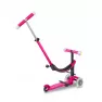 Самокат с сиденьем Micro Mini 2grow Magic LED Pink 3в1