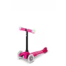 Самокат с сиденьем Micro Mini 2grow Magic LED Pink 3в1