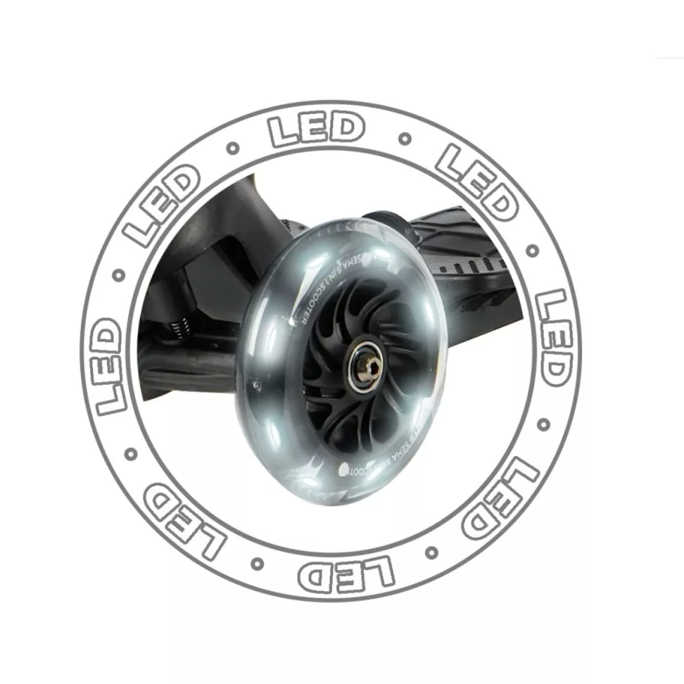 Детский самокат 3 в 1 Qplay Sema Pro Black