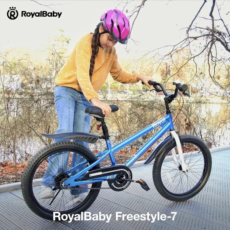 Велосипед 18" RoyalBaby Freestyle 7TH (2024) OFFICIAL UA синій