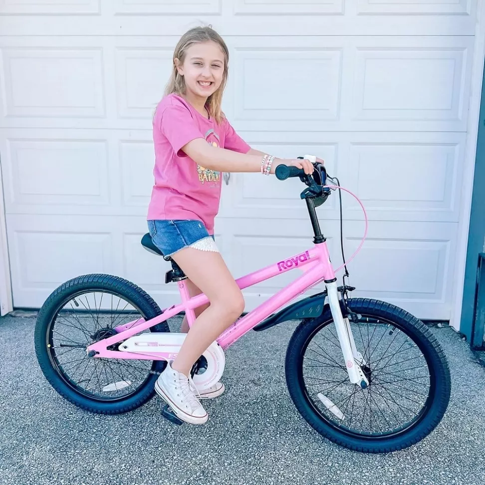 Велосипед 18" RoyalBaby Freestyle 7TH (2024) OFFICIAL UA рожевий