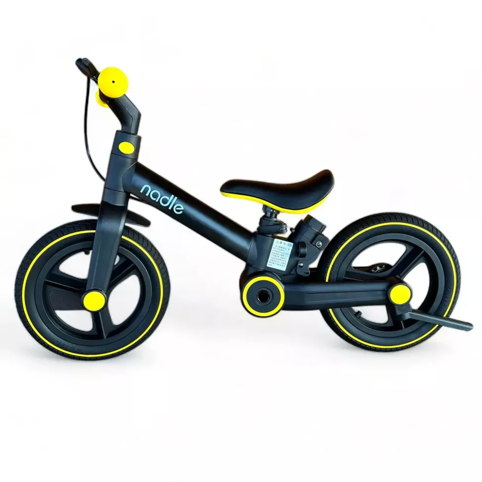 Велосипед трансформер 4в1 Nadle Go-Up з батьківською ручкою та гальмом Black